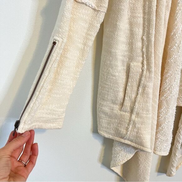 Free People In the Loop Open Front Cardigan in Cream Size Small - Picture 6 of 8